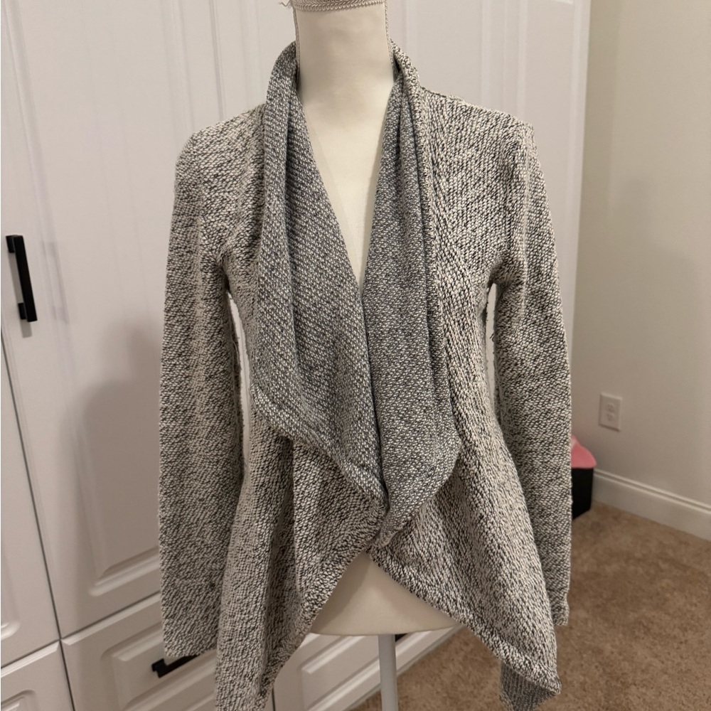 Women's Gray Open Front Sweater